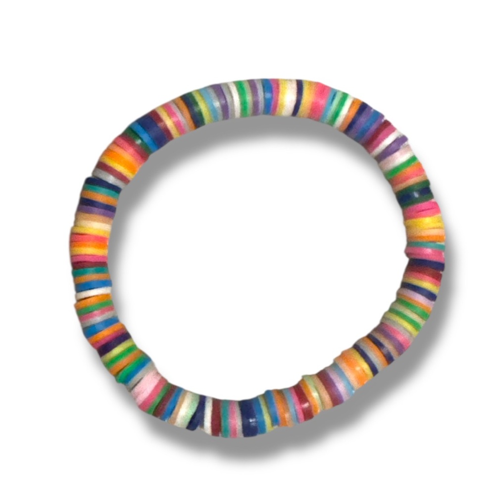 3 FOR $10 HANDCRAFTED Multicoloured Clay Beaded Bracelet